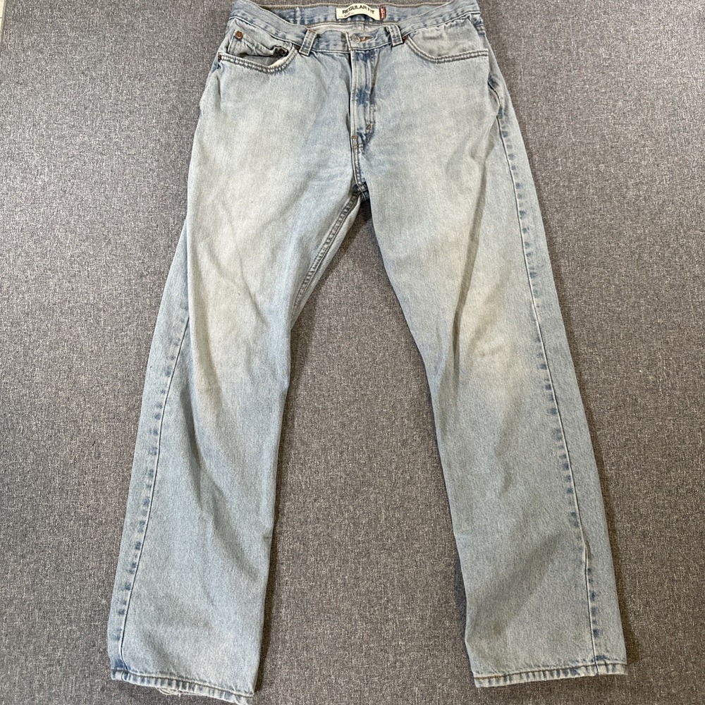 Vintage Levi's 505 Regular Fit Jeans W34 L32 Light Wash USA Cotton Denim